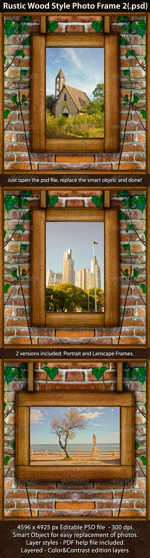 Rustic Wood Style Photo Template 2 Rustic Wood Style Photo Template 2