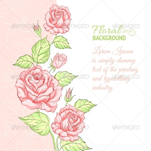 Silhouette of Rose with Sample Text Silhouette of Rose with Sample Text