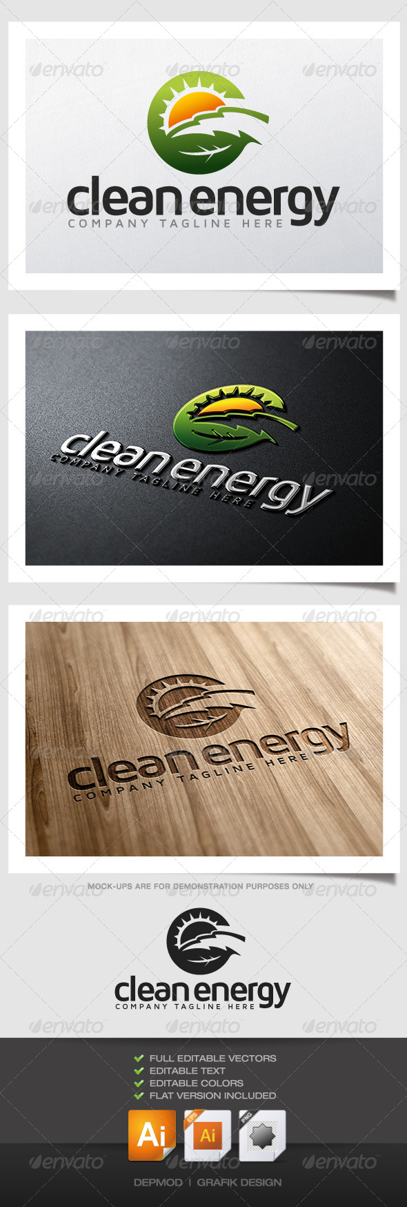 Clean Energy Logo - Nature Logo Templates
