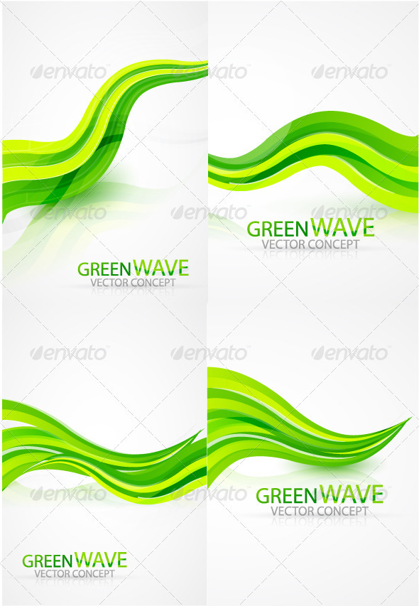 Green waves background Green waves background