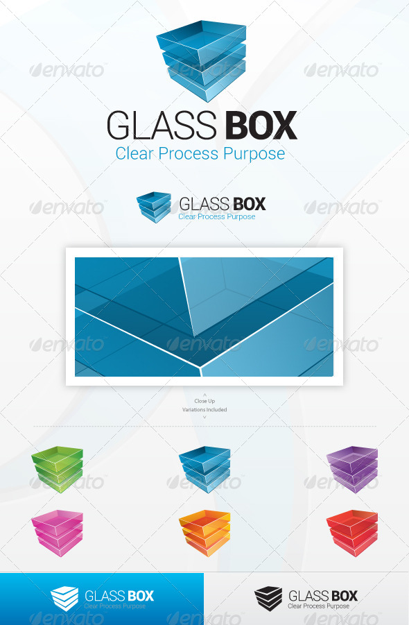 Glass Box Logo - 3d Abstract