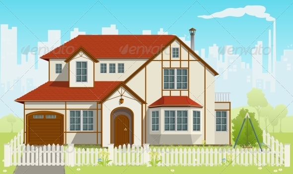 Family House Vector Illustration Family House Vector Illustration