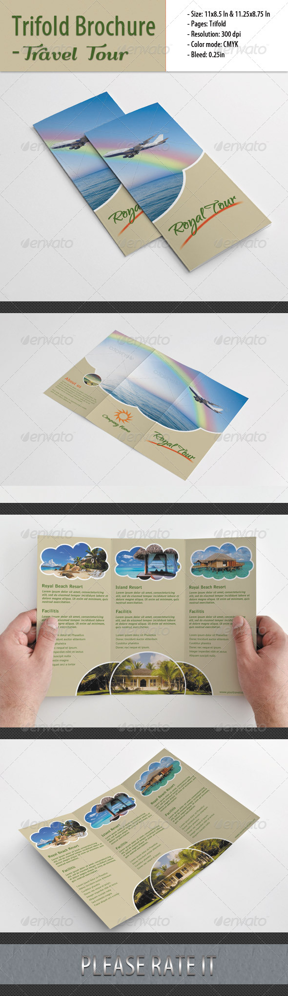 Trifold Brochure For Travel Tour Trifold Brochure For Travel Tour