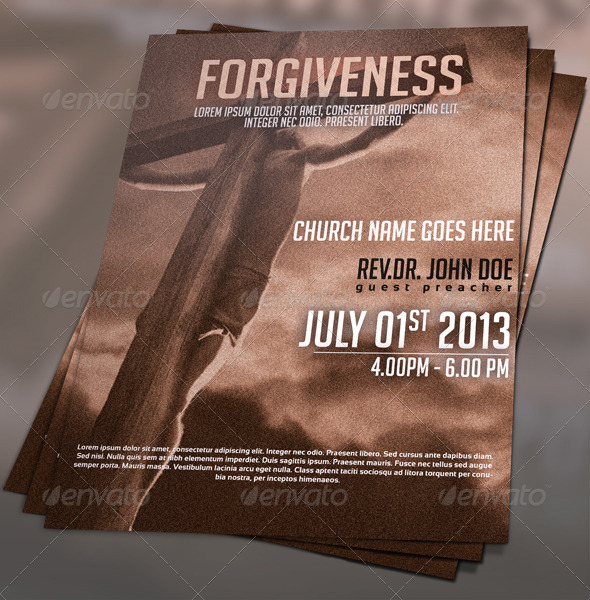 Forgiveness Church Flyer - Church Flyers
