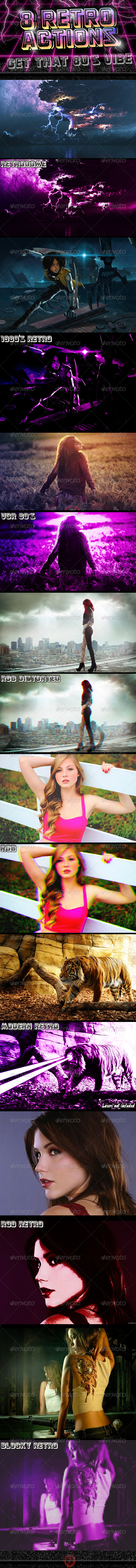 8 Photoshop Retro FX - Photo Effects Actions