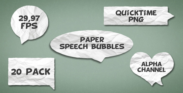 Paper Speech Bubbles Paper Speech Bubbles