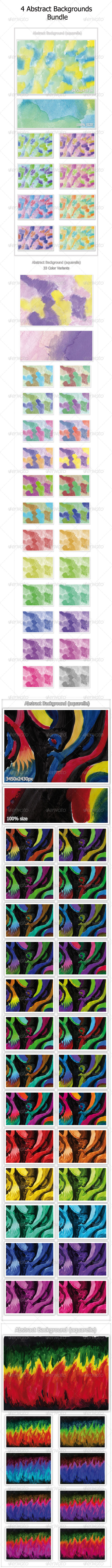 4 Abstract Background Bundle Aquarelle 4 Abstract Background Bundle Aquarelle
