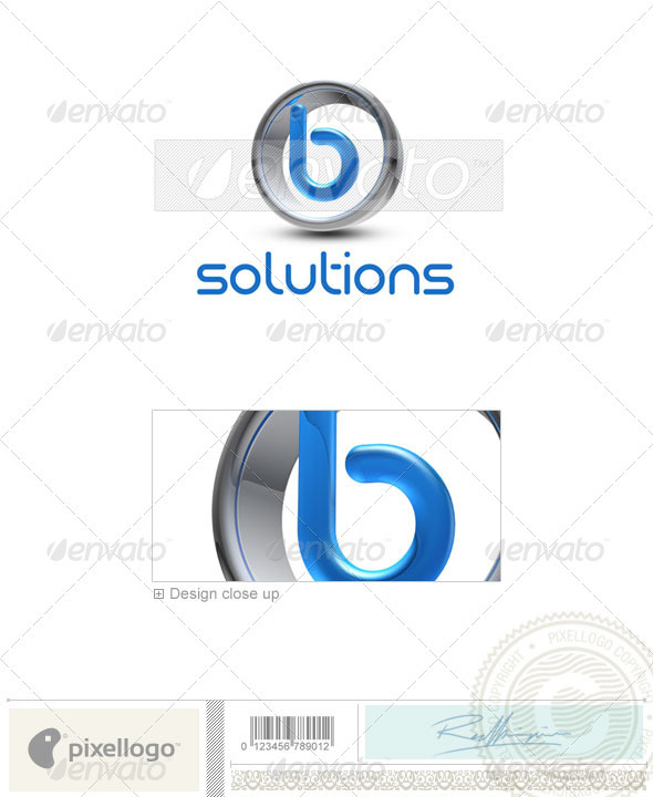 B Logo 3D-288-B B Logo 3D-288-B
