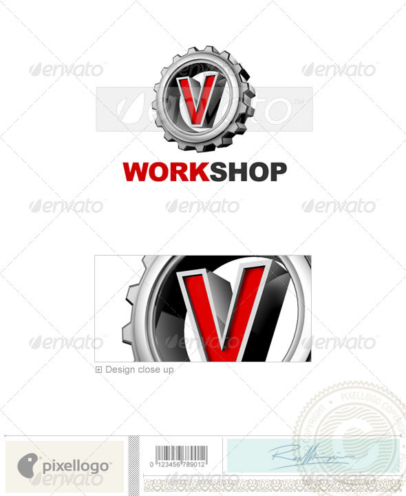 V Logo 3D-292-V V Logo 3D-292-V
