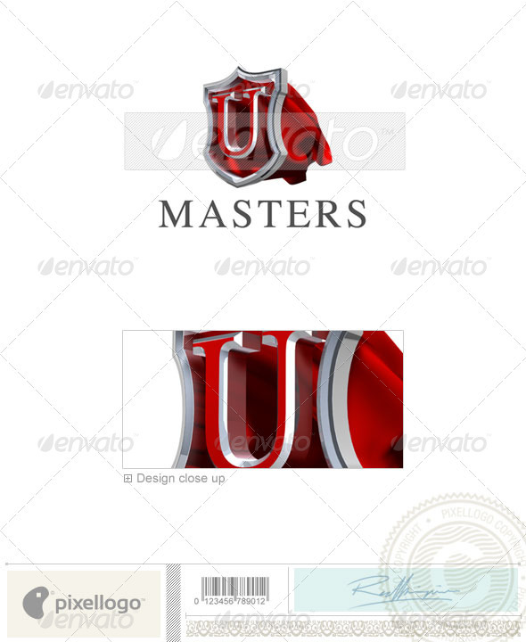 U Logo 3D-259-U U Logo 3D-259-U
