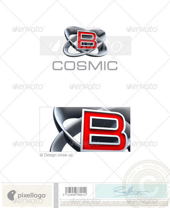 B Logo 3D-348-B B Logo 3D-348-B