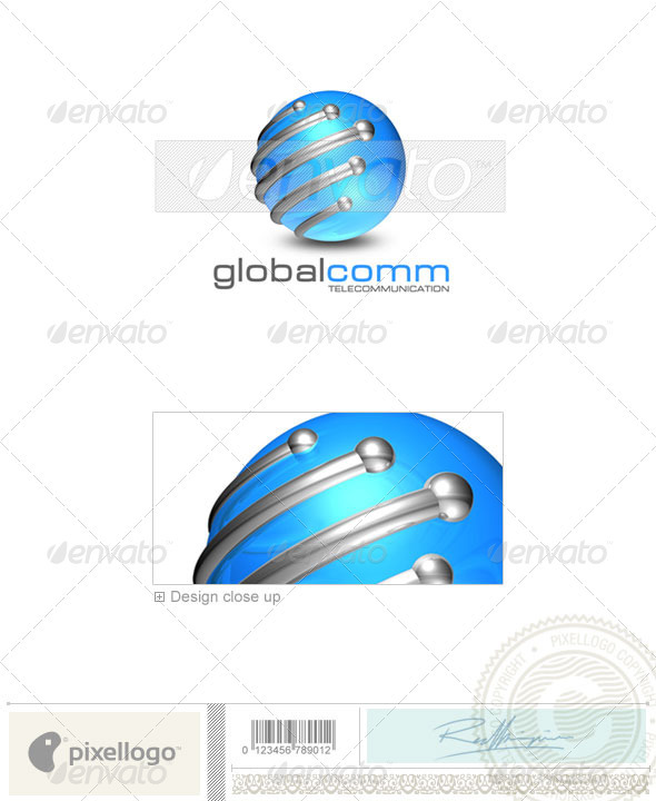 Communications Logo 3D-176 Communications Logo 3D-176