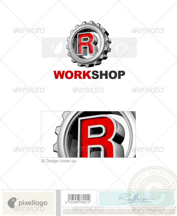R Logo 3D-292-R R Logo 3D-292-R
