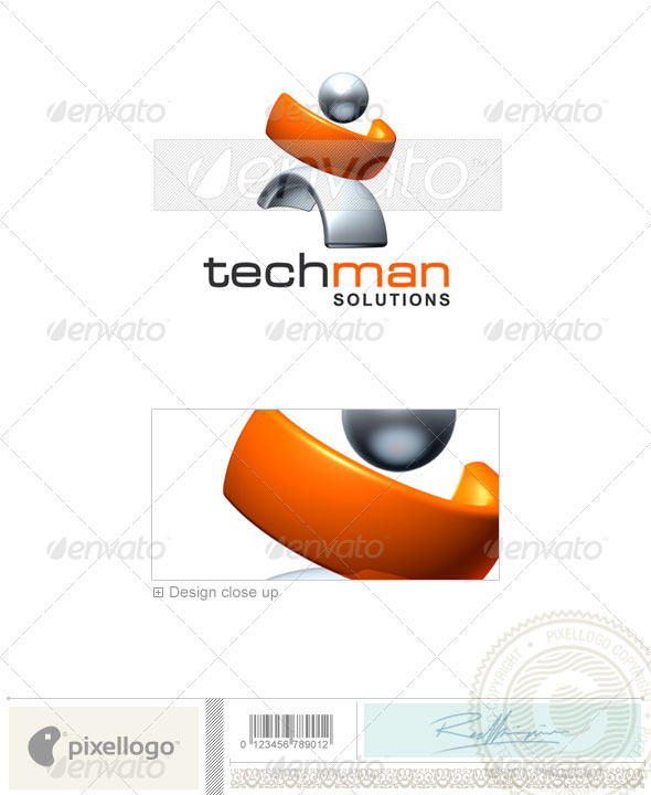 Technology Logo - 3D-386