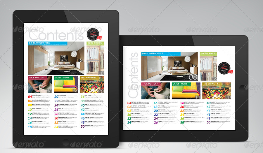 iPad/Tablet Magazine InDesign Layout 02 by BoxedCreative GraphicRiver