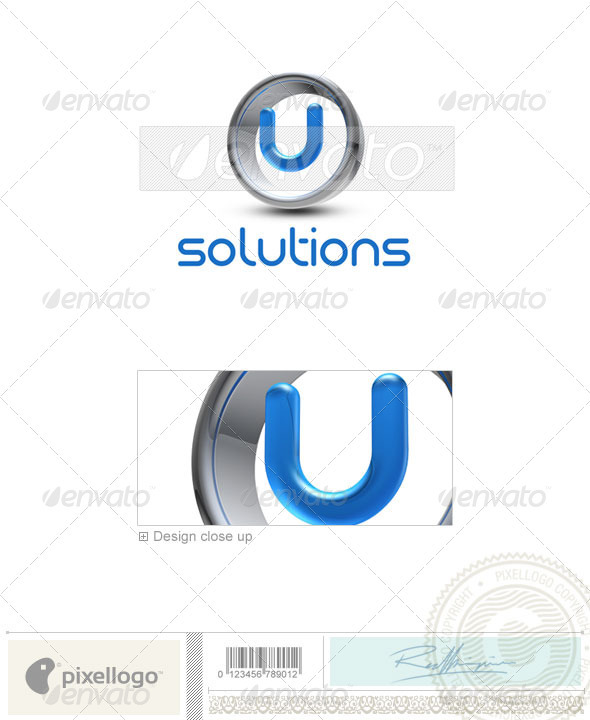 U Logo 3D-288-U U Logo 3D-288-U