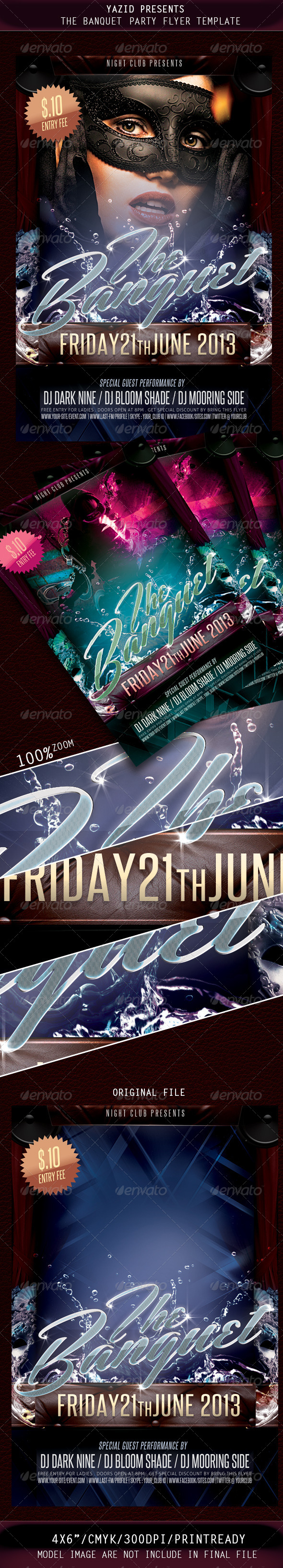 The Banquet Party Flyer Template - Clubs & Parties Events