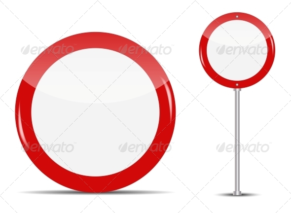 Vector Blank Traffic Sign Isolated on White Vector Blank Traffic Sign Isolated on White