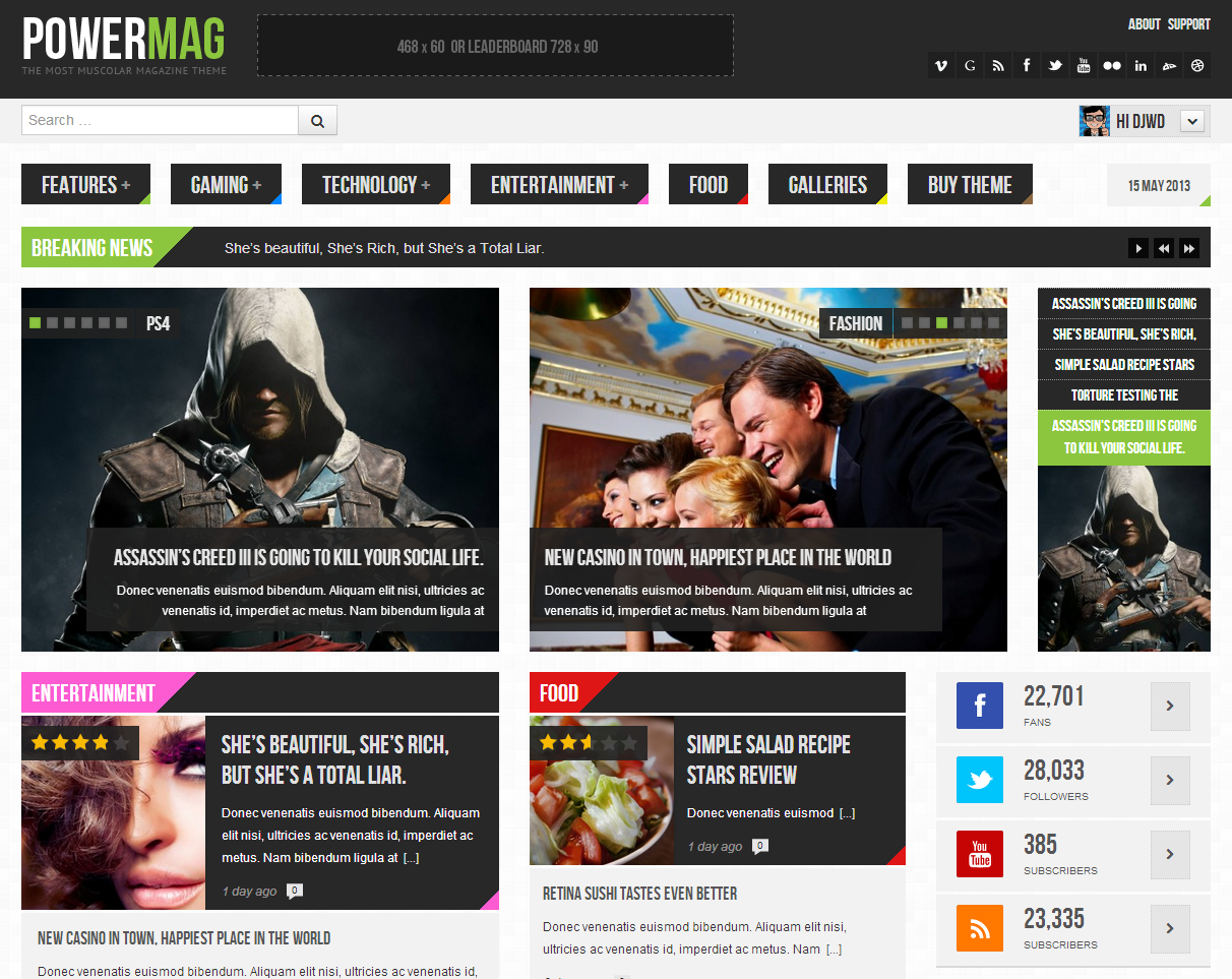 PowerMag - Templates e Temas para Sites.