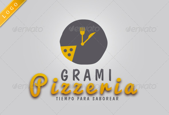 Grami Pizzeria/Restaurant Logo - Food Logo Templates