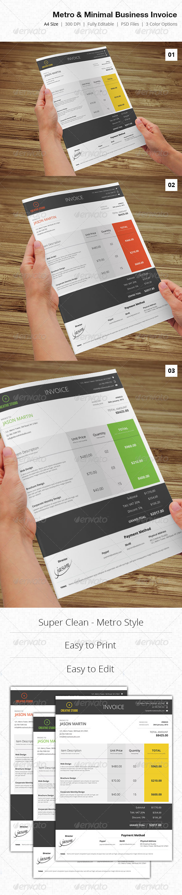 Metro & Minimal Business Invoice Metro & Minimal Business Invoice