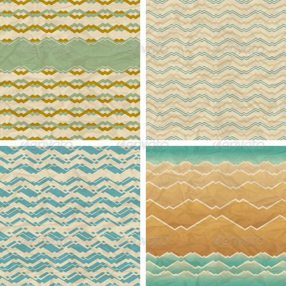 Seamless Retro Geometric Patterns Seamless Retro Geometric Patterns