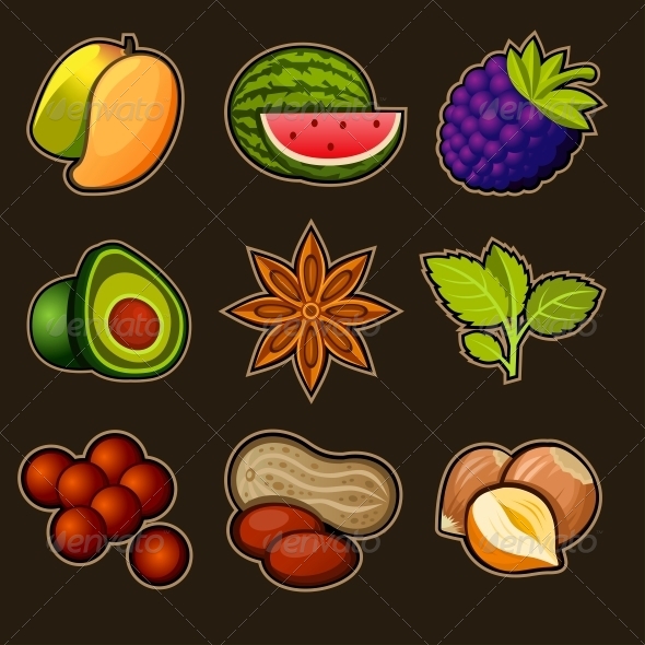 Set of Fruit Icons