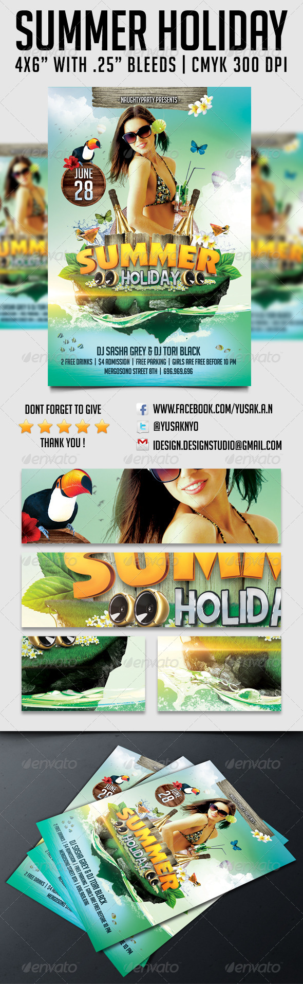 Summer Holiday Flyer Template