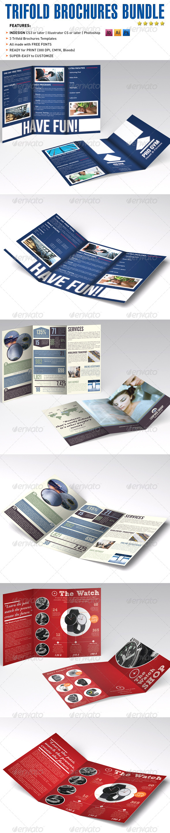 Trifold Brochures Bundle 2 Trifold Brochures Bundle 2