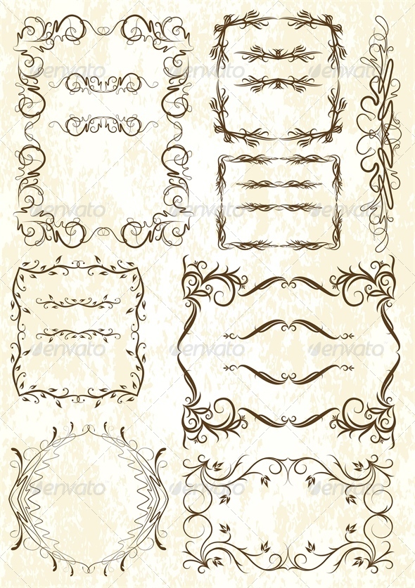 Set of Elements for Design or Tattoo Set of Elements for Design or Tattoo