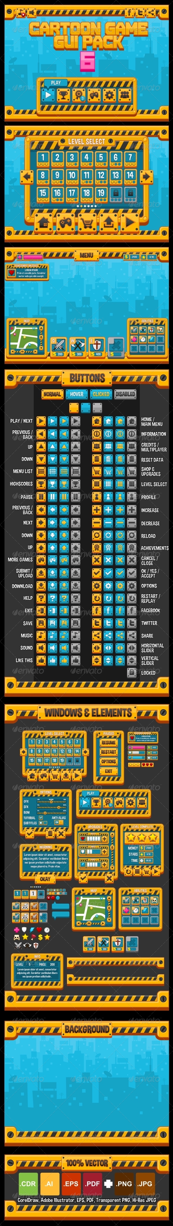 Cartoon Games GUI Pack 6 Cartoon Games GUI Pack 6