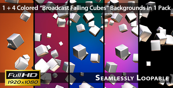 Broadcast Falling Cubes Pack 01 Broadcast Falling Cubes Pack 01