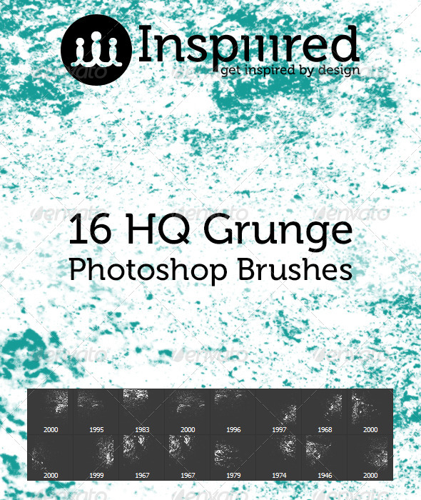 16 High Quality Grunge Photoshop Brushes - Grunge Brushes