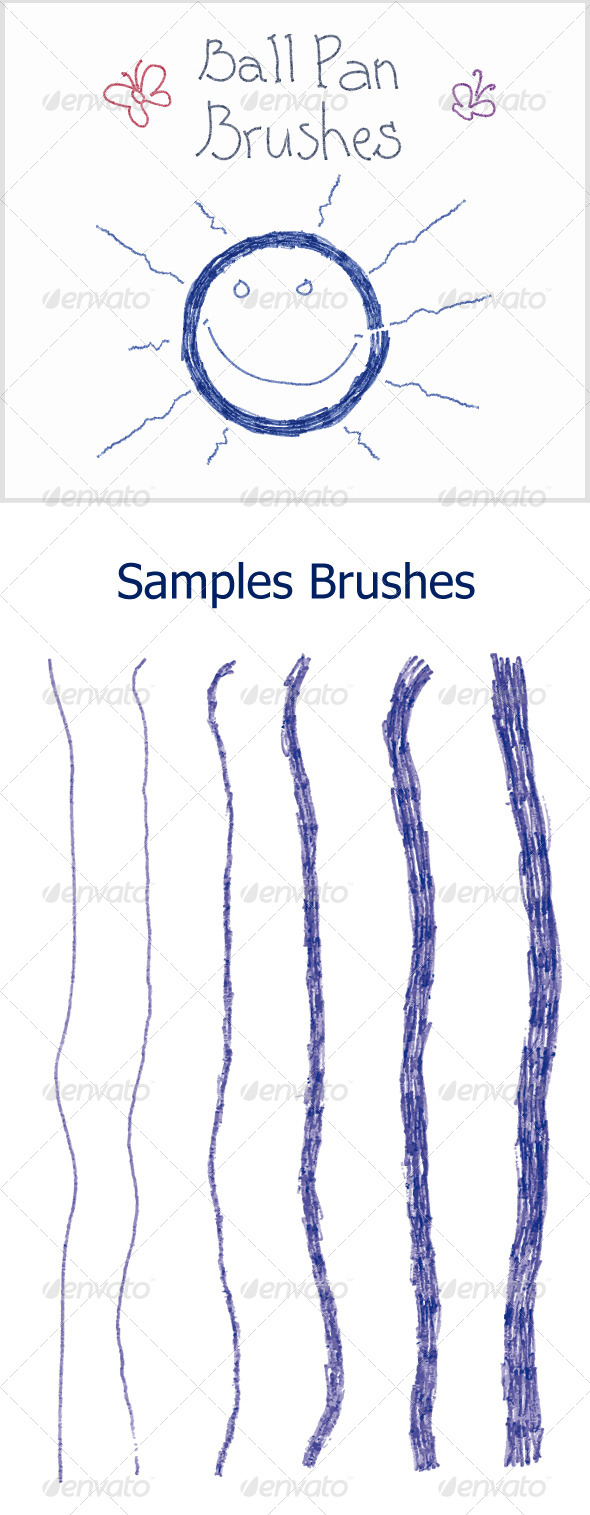 Ball Pen Brushes (Vector) - Artistic Brushes