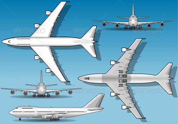 White Plane in Five Positions White Plane in Five Positions