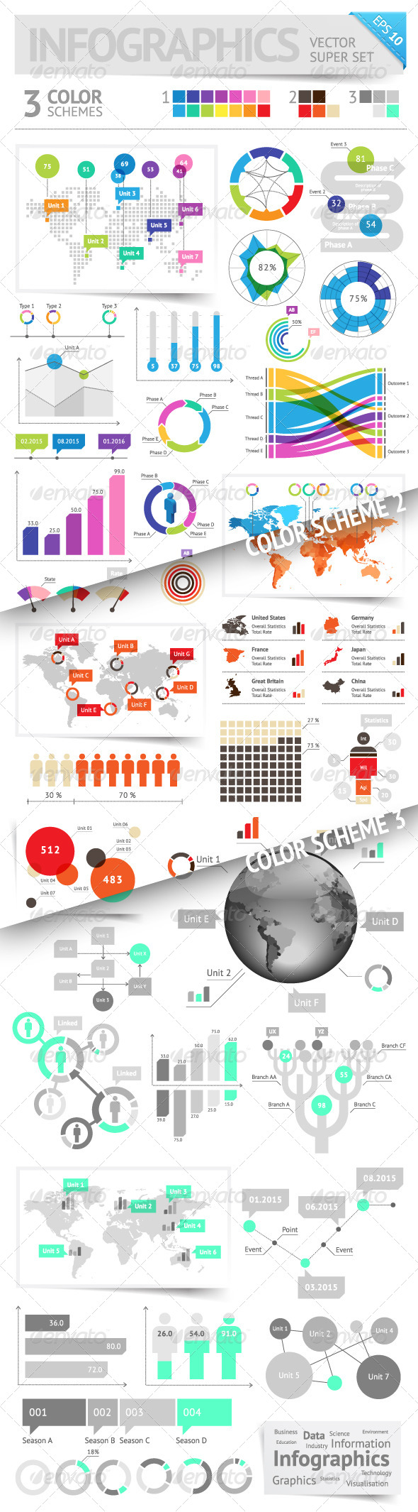 GraphicRiver Infographic Design Elements 3 Color Schemes 4822523 GraphicRiver Infographic Design Elements 3 Color Schemes 4822523