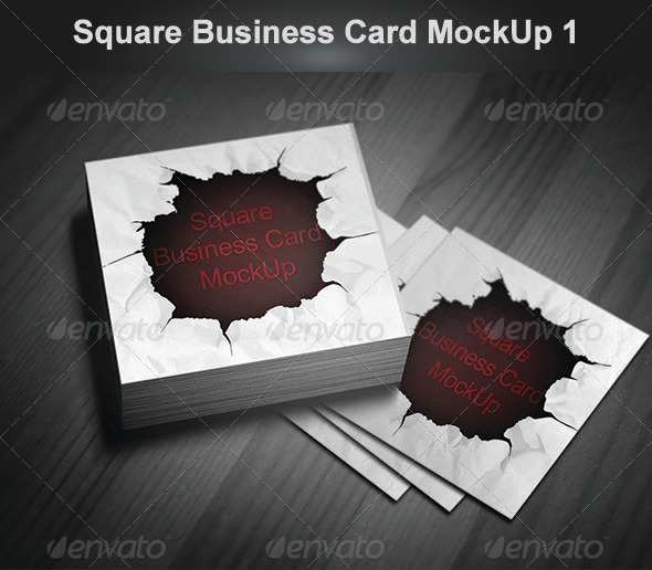 Square Business Card MockUp 1 Square Business Card MockUp 1