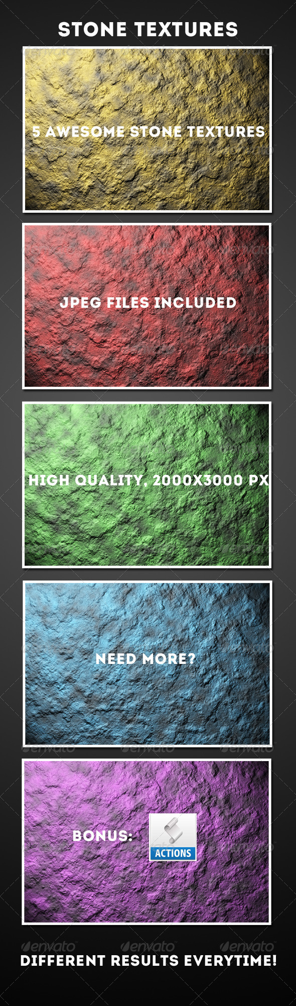 5 Colorful Stone Textures & Action 5 Colorful Stone Textures & Action