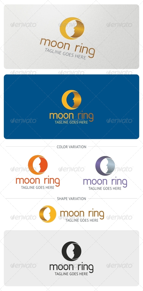 Moon Ring Logo Template Moon Ring Logo Template