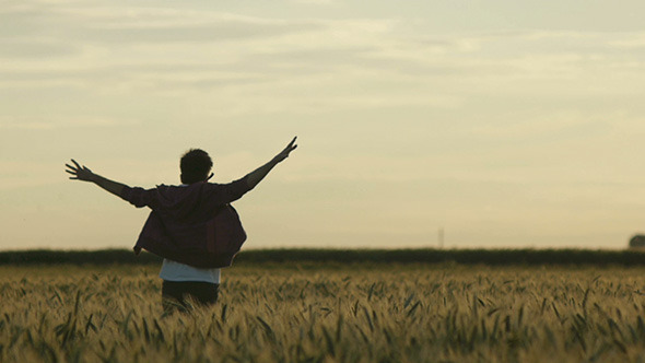 Men Running Through Wheat Field 2 Men Running Through Wheat Field 2