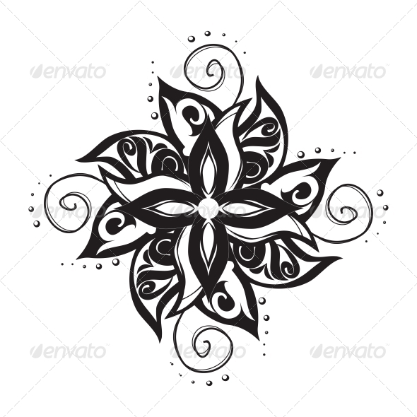 Black and White Tattoo Pattern Black and White Tattoo Pattern