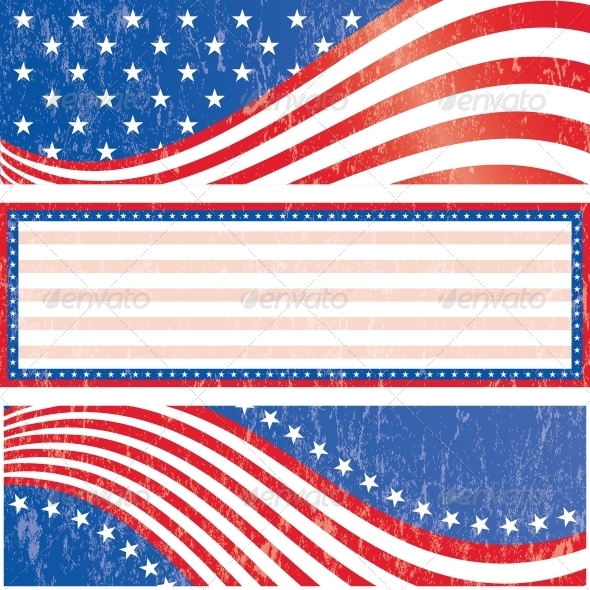 American Flag Stickers Set