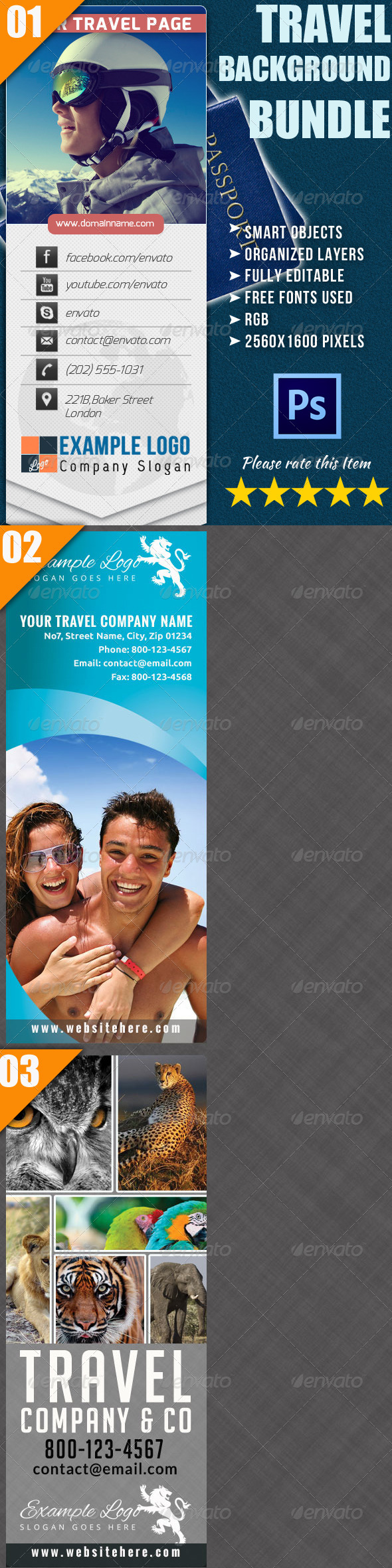 Travel Twitter Background Bundle Travel Twitter Background Bundle