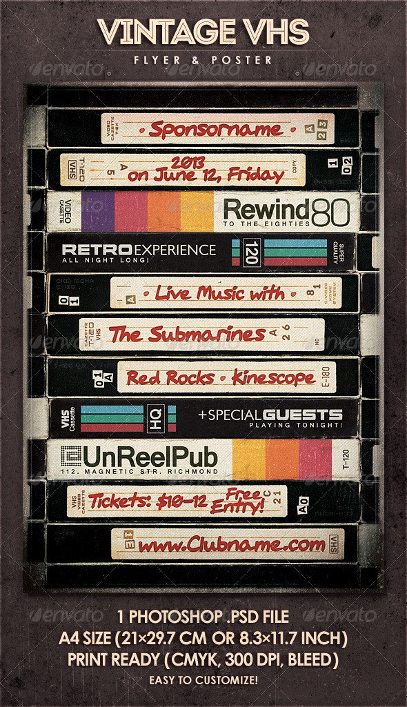 Vintage VHS - Flyer & Poster - Concerts Events
