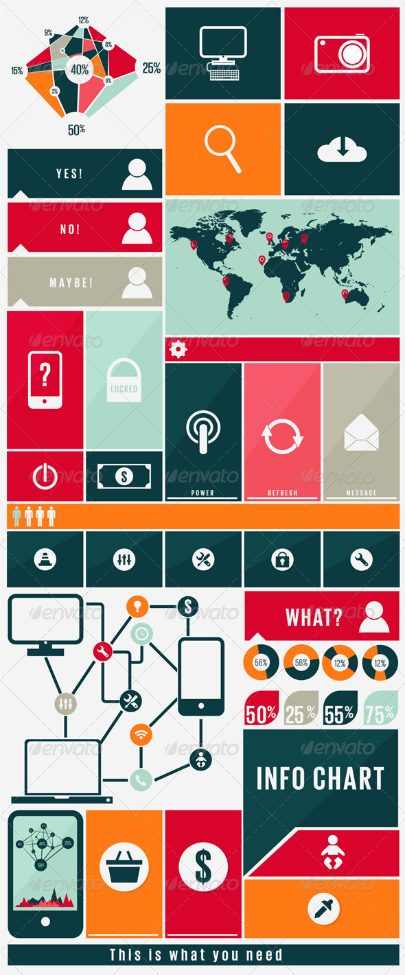 Infographic Kit with Web Icons Infographic Kit with Web Icons