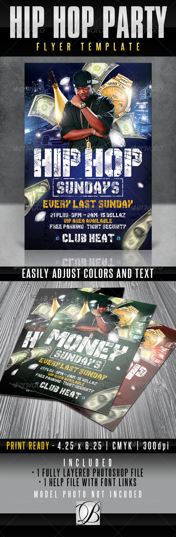 Hip Hop Party Flyer Template Hip Hop Party Flyer Template