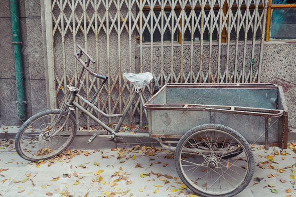 Weathered Bike Parked in Beijing
