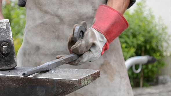 Blacksmith Working With Steel Blacksmith Working With Steel