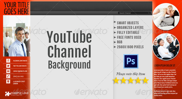 Corporate YouTube Channel Background Template 3 Corporate YouTube Channel Background Template 3