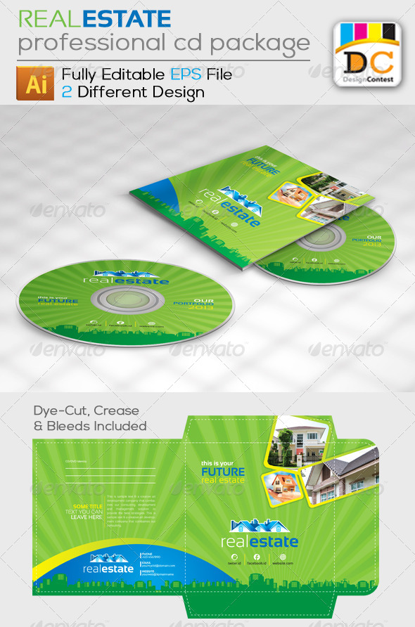 Real Estate CD Sleeve Label & Sticker Real Estate CD Sleeve Label & Sticker